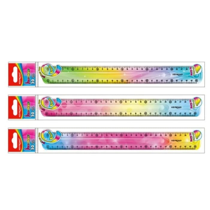 Règle Plate 30cm Flexible Rainbow