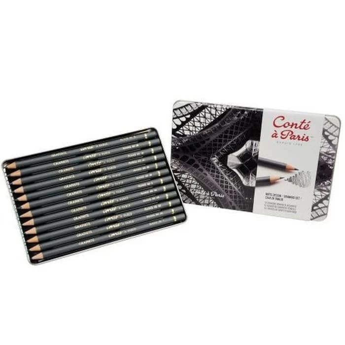 Conté À Paris Set 12 Crayons Graphite