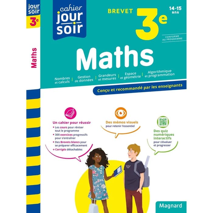 Cahier Jour Soir Maths 3e Brevet