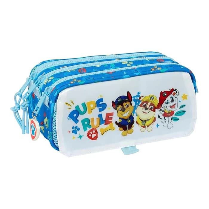Trousse Safta Paw Patrol 3 Compartiments — Bleu/Rouge