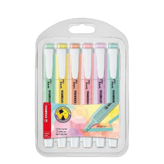 STABILO Swing Cool Pastel - Pack 6 Surligneurs