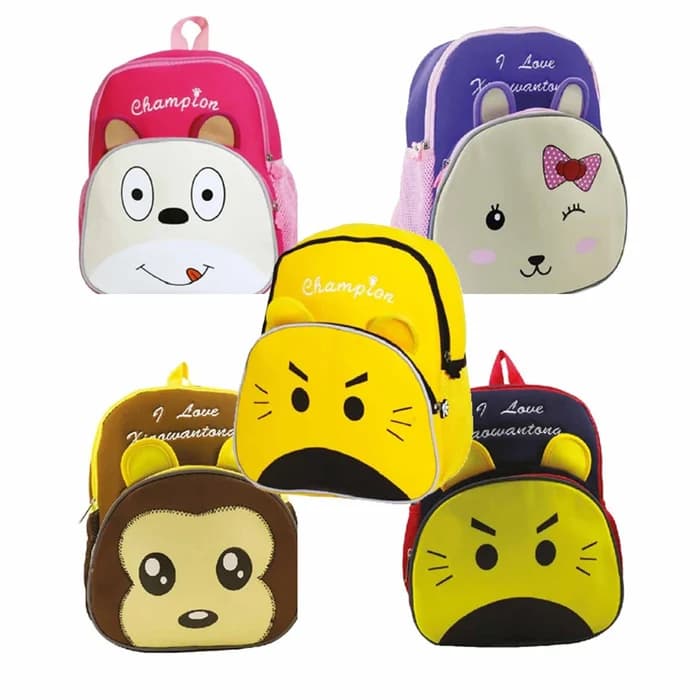 Sac à Dos Champion | Collection Personnages Expressifs pour Enfants