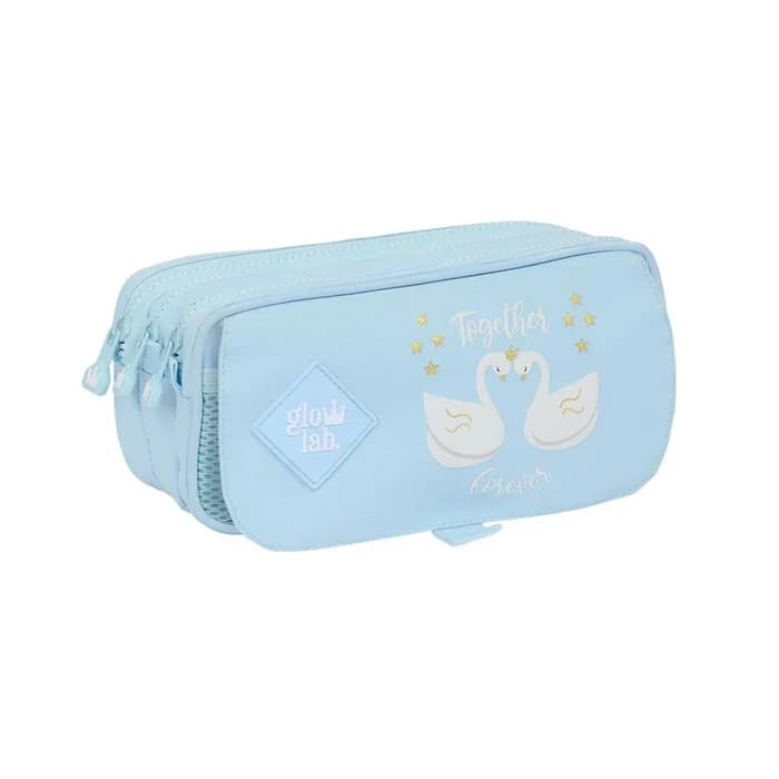 Trousse Safta Glowlab 3 Compartiments — Bleu & Jaune