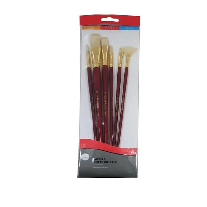 Set 6 Pinceaux Simply Natural White Bristle