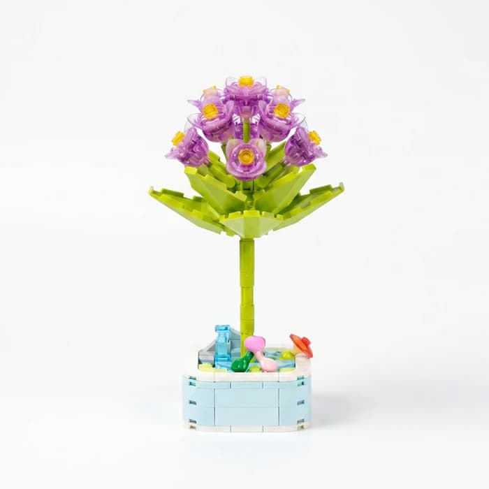 Fleur Cristal en Briques – Crystal Building Block Flower (Modèle au choix)