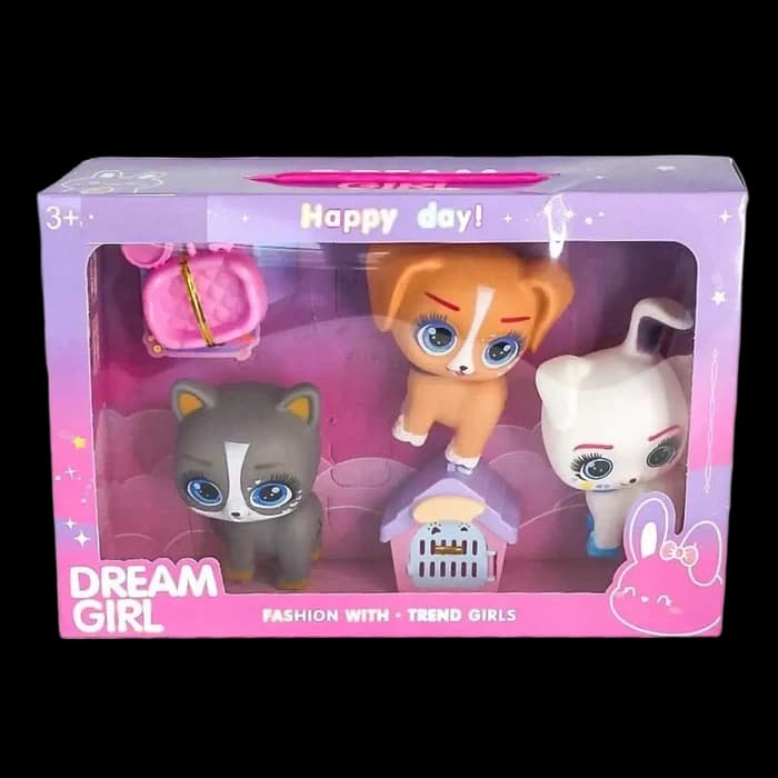 Dream Girl Set Figurines Animaux Fashion 3+